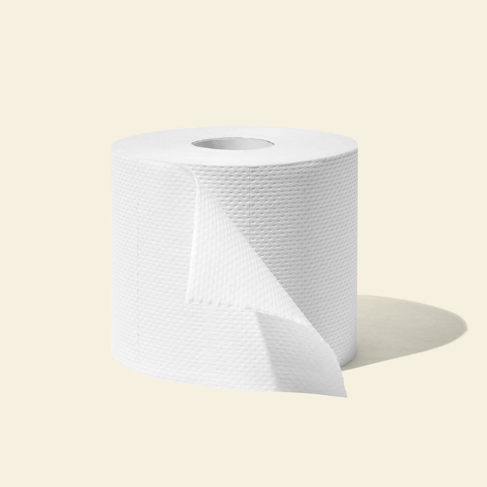 A roll of soft Recycled Toilet Paper